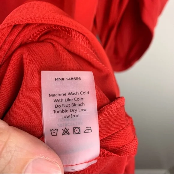 COPY - Rodarte X Universal Standard Dress Ruffle Hem Red - Picture 8 of 9